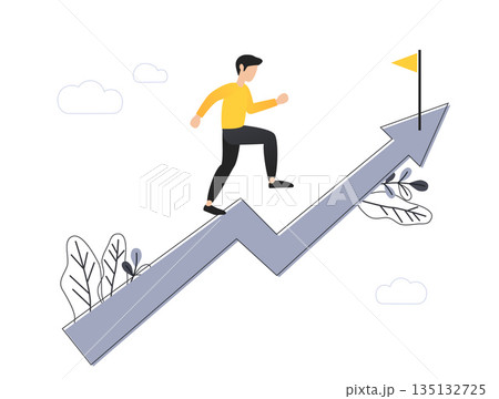 Goal-focused, increase motivation, way to...のイラスト素材 [135132725] - PIXTA