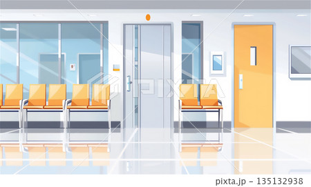 明るい待合室のイラスト 明るい待合室のイラスト 135132938