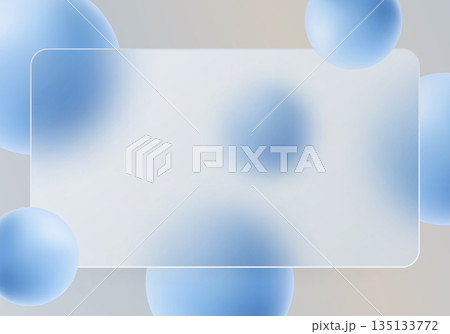 Light abstract background with translucent glass banner and blue spheres, geometric composition for modern websites, applications, user interfaces and presentations. Light abstract background with translucent glass banner and blue spheres, geometric composition for modern websites, applications, user interfaces and presentations. 135133772