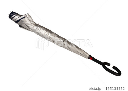 close umbrella isolated on white background 135135352