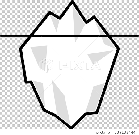 Subconscious mind iceberg icon illustration Subconscious mind iceberg icon illustration 135135444