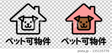 ペット可物件のアイコン。 135135770