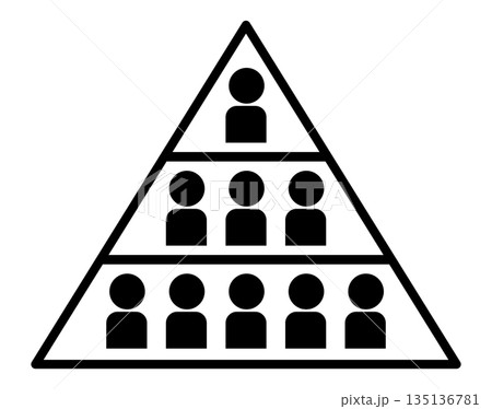 ヒエラルキーのアイコン。 135136781