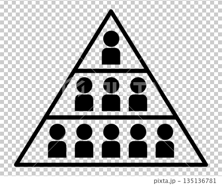 ヒエラルキーのアイコン。 135136781
