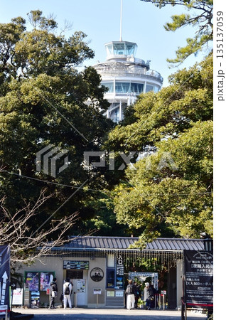 神奈川県藤沢市 江の島サムエル・コッキング苑入口とシーキャンドル 神奈川県藤沢市 江の島サムエル・コッキング苑入口とシーキャンドル 135137059