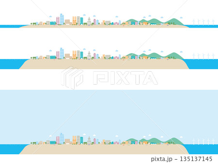 海と山と街並み 135137145