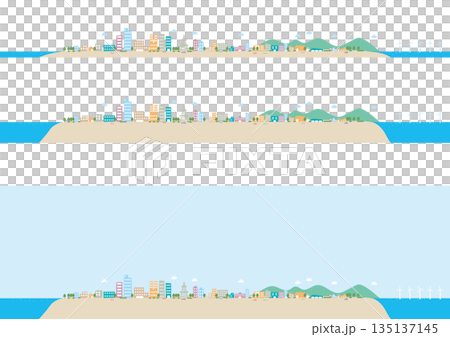 大海、山脈與城市景觀 135137145