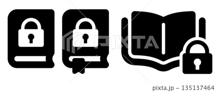 本とカギのアイコン 135137464