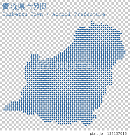 插畫資料：日本地圖，青森縣，今別町向量插圖地圖 135137916