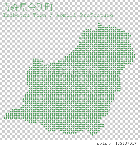 插畫資料：日本地圖，青森縣，今別町向量插圖地圖 135137917