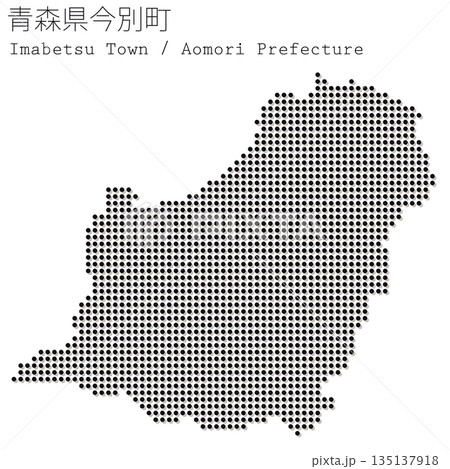 イラスト素材:日本地図 青森県今別町ベクターイラストマップ イラスト素材:日本地図 青森県今別町ベクターイラストマップ 135137918