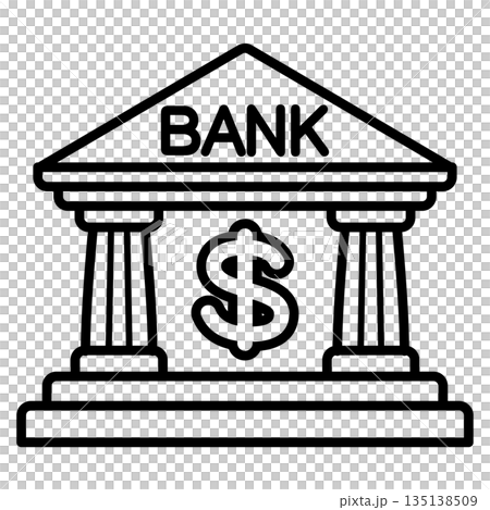 銀行圖標。 銀行圖標。 135138509