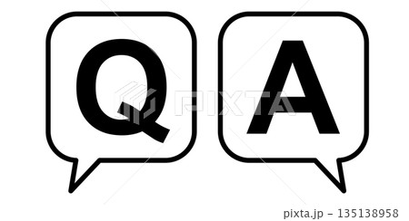 Q&Aの角丸四角の吹き出し 135138958
