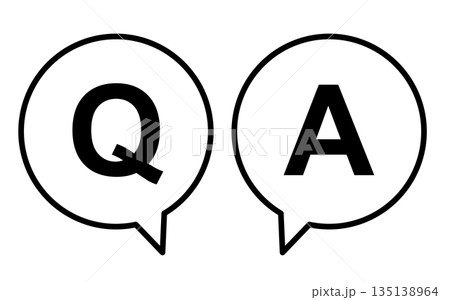 Q&Aの丸い吹き出し 135138964