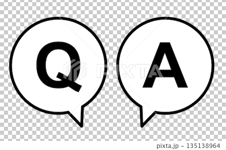 Q&Aの丸い吹き出し 135138964