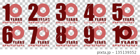 Anniversary logo "10th anniversary, 20th anniversary, 30th anniversary, 40th anniversary, 50th anniversary, 60th anniversary, 70th anniversary, 80th anniversary Anniversary logo "10th anniversary, 20th anniversary, 30th anniversary, 40th anniversary, 50th anniversary, 60th anniversary, 70th anniversary, 80th anniversary 135139352