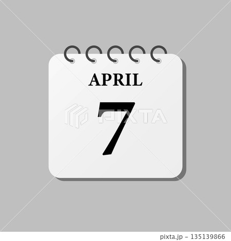 Icon page calendar day - 7 April 135139866