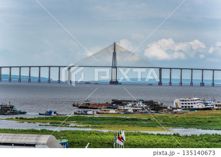 View from Mirante Lucia Almeida viewpoint at the Rio Negro in Manaus, Amazonas, Brazil View from Mirante Lucia Almeida viewpoint at the Rio Negro in Manaus, Amazonas, Brazil 135140673