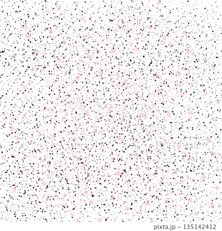 Grunge abstract surface texture background with random black and pink spots, splatters on white background Grunge abstract surface texture background with random black and pink spots, splatters on white background 135142412