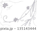 フレームにも使えるフラワー＆リーフ素材 135143444