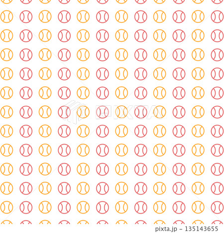 赤橙の野球の背景素材 135143655