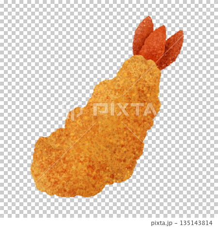 可愛的炸蝦手繪插圖素材 可愛的炸蝦手繪插圖素材 135143814