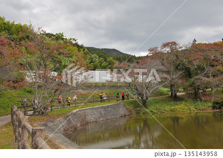 山の辺の道　内山永久寺跡の周辺を歩く歩こう会の人々 135143958