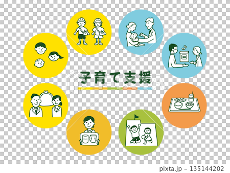 育兒支援的形象 育兒支援的形象 135144202