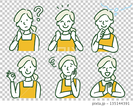 Mom Facial Expression Set Mom Facial Expression Set 135144391