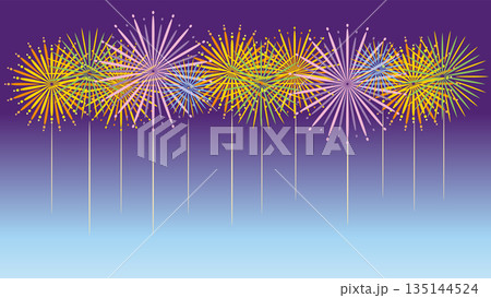 打ち上げ花火のイラスト背景素材 夜空 イベント お祭り 装飾 ベクター 打ち上げ花火のイラスト背景素材 夜空 イベント お祭り 装飾 ベクター 135144524