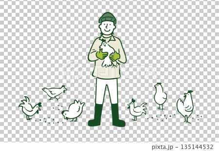 養鶏農家の男性 135144532