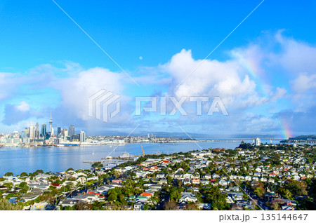 ニュージーランドのオークランドにあるマウントビクトリアの美しい風景 135144647