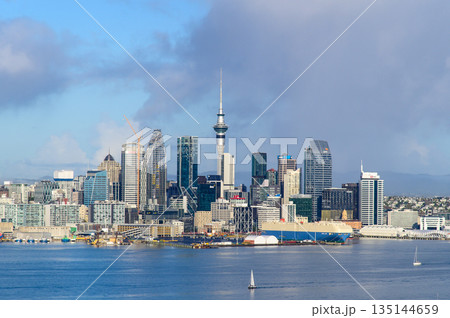 ニュージーランドのオークランドにあるマウントビクトリアの美しい風景 ニュージーランドのオークランドにあるマウントビクトリアの美しい風景 135144659