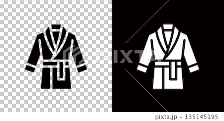 Bathrobe and kimono icons, bathrobe illustrations Bathrobe and kimono icons, bathrobe illustrations 135145195