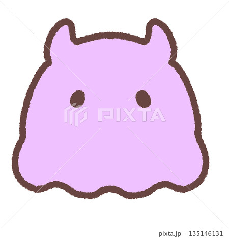 紫のシンプルなめんだこのイラスト 135146131