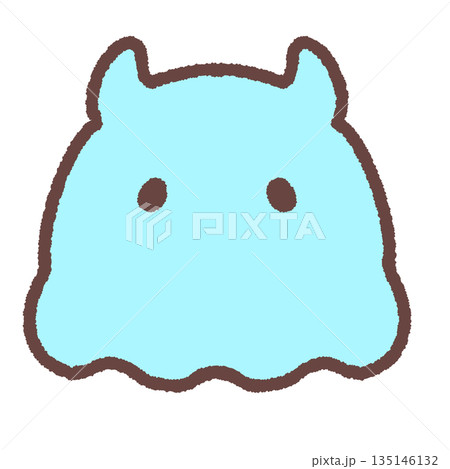 水色のシンプルなめんだこのイラスト 135146132