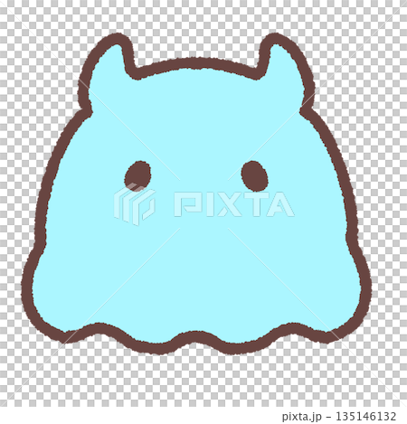 水色のシンプルなめんだこのイラスト 135146132