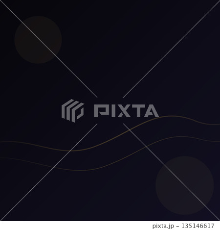 Dark abstract background with elegant gold wavy lines and subtle circular shapes creating a sleek, modern visual. Dark abstract background with elegant gold wavy lines and subtle circular shapes creating a sleek, modern visual. 135146617