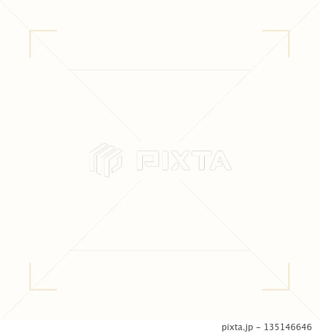 Minimal abstract interface frame with four light beige corner marks on an off-white background, resembling a digital camera or video recording overlay. 135146646
