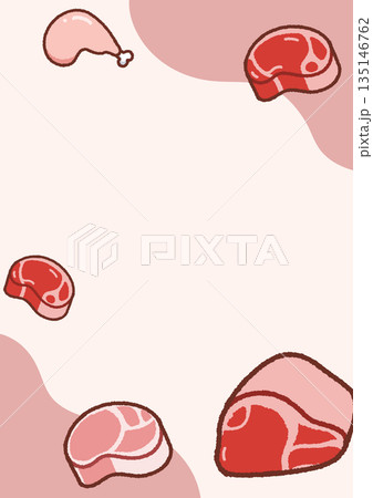 シンプルなお肉背景素材 135146762