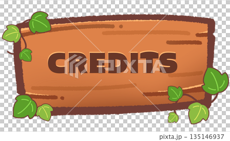 常春藤和木質標誌橫幅材料 135146937