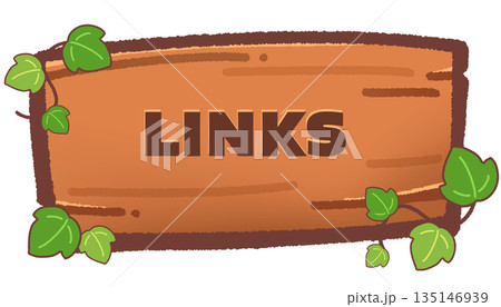 蔦と木の看板バナー素材 135146939