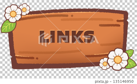 花卉和木製標誌橫幅材料 135146950