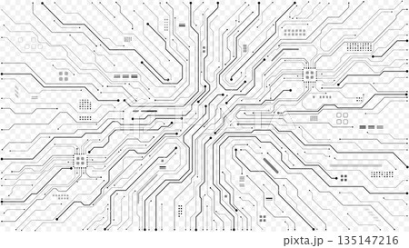 Circuit board pattern with intricate lines and electronic connections. Circuit board pattern with intricate lines and electronic connections. 135147216