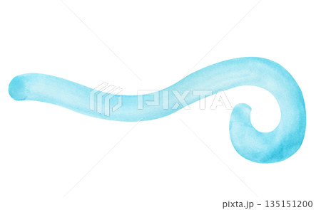 A wavy line, similar to a blue wave, on an isolated background. Watercolor illustration of a stylized sea wave . Abstract clipart for marine-style design. A wavy line, similar to a blue wave, on an isolated background. Watercolor illustration of a stylized sea wave . Abstract clipart for marine-style design. 135151200