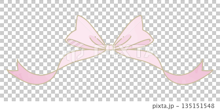 Pink ribbon illustration material 135151548
