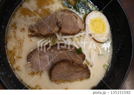 Steaming Hot Bowl of Traditional Japanese Ramen Steaming Hot Bowl of Traditional Japanese Ramen 135151592