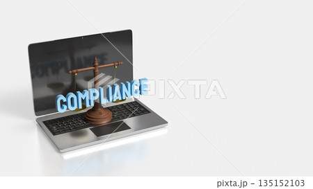 Digital Compliance and Legal Governance Technology Concept 3d render. 135152103
