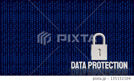 Digital Data Protection and Cybersecurity Privacy Concept 3d render. 135152104