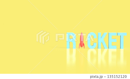 Rocket Launch Business Growth and Innovation Concept 3d render. 135152120